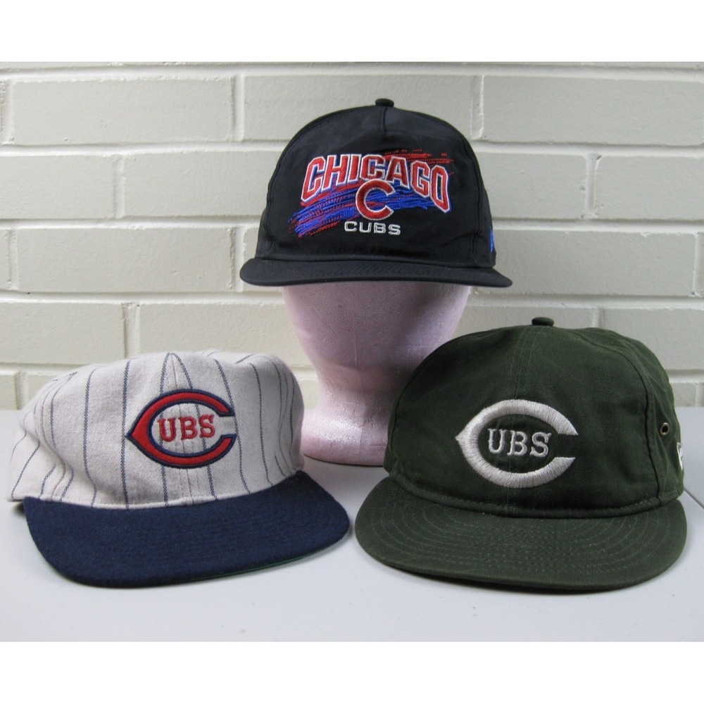 Chicago Cubs Hat Grey New Era Mitchell & Ness Cooperstown Collection Lot of 3